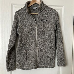 Columbia Heathered Gray Boys Full Zip Fleece Sweater